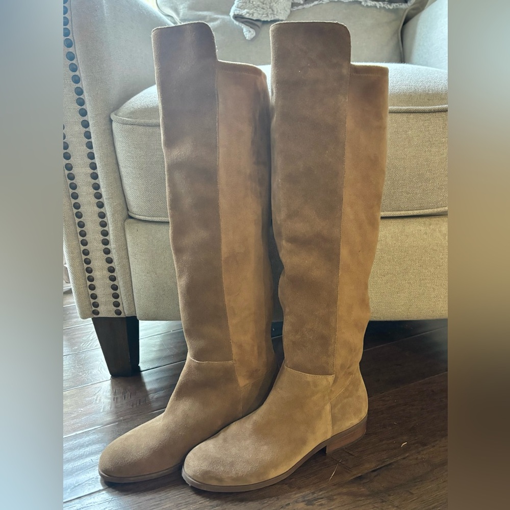 EUC Sole Society women’s suede leather Calypso knee boots. 9.5 tan